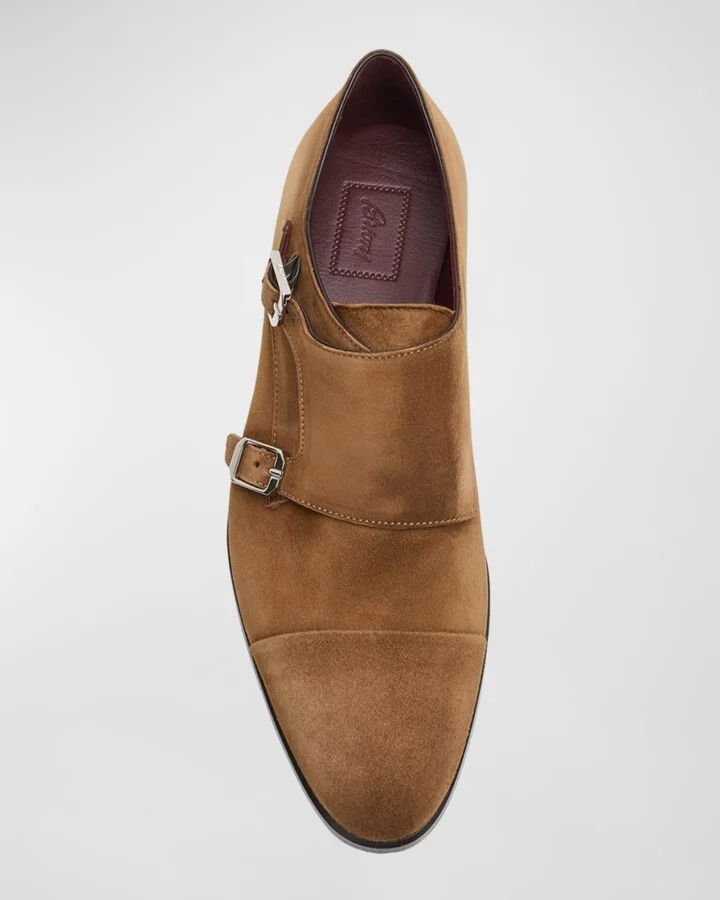 Men's York Suede Double-Monk Strap Loafers - Image 4