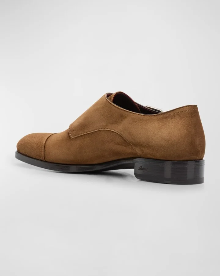 Men's York Suede Double-Monk Strap Loafers - Image 8