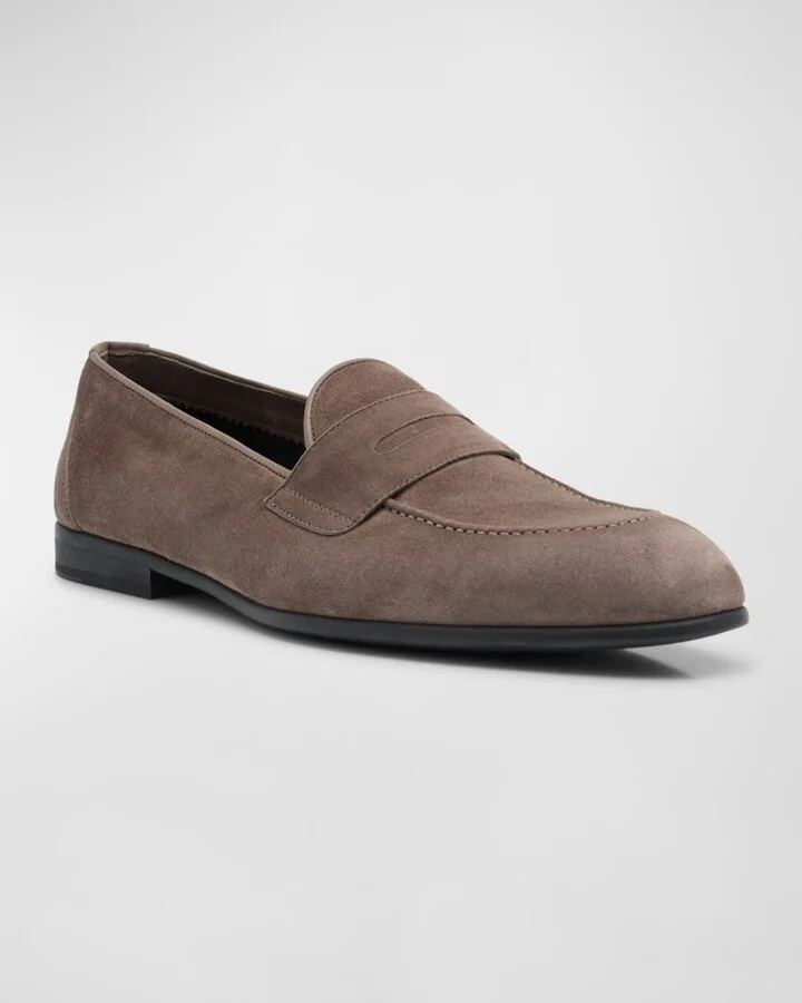 Men's York Suede Penny Loafers - Image 8