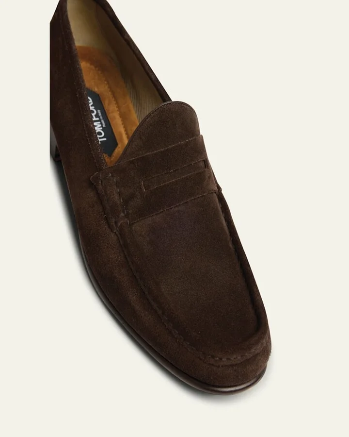 Men's York Suede Penny Loafers - Image 5