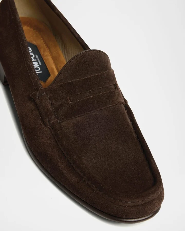 Men's York Suede Penny Loafers - Image 4