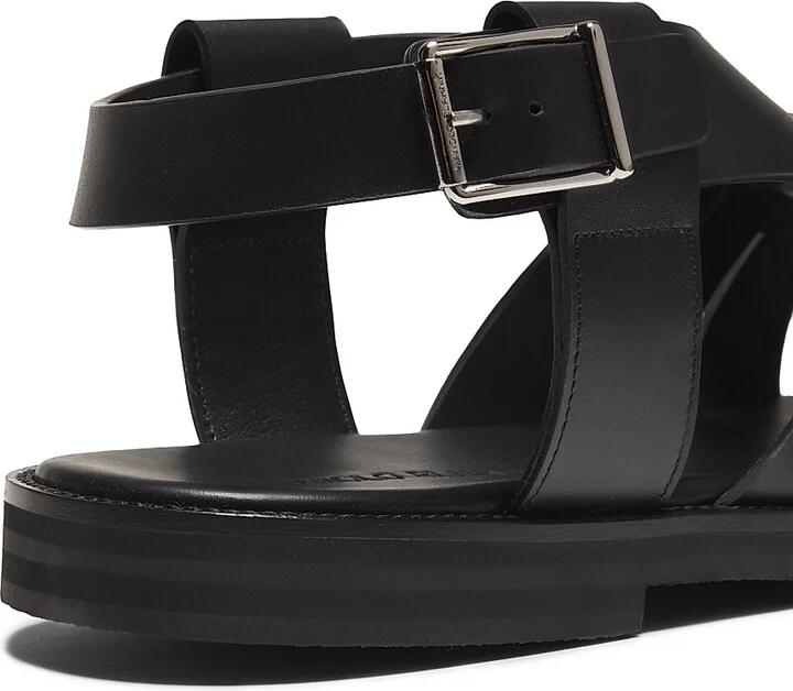 Men's Zale Fisherman Leather Sandals - Black - Size 12 - Image 5