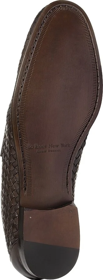 Men's Zenith Woven Leather Loafers - Dark Brown - Size 8 - Image 4