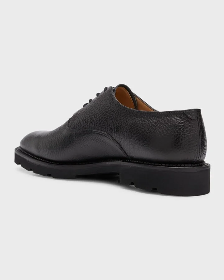 Men's Zennor Grained Leather Derby Shoes - Image 4