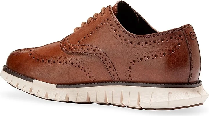 Men's Zerogrand Remastered Wingtip Oxfords - British Tan Ivory - Size 10 - Image 3