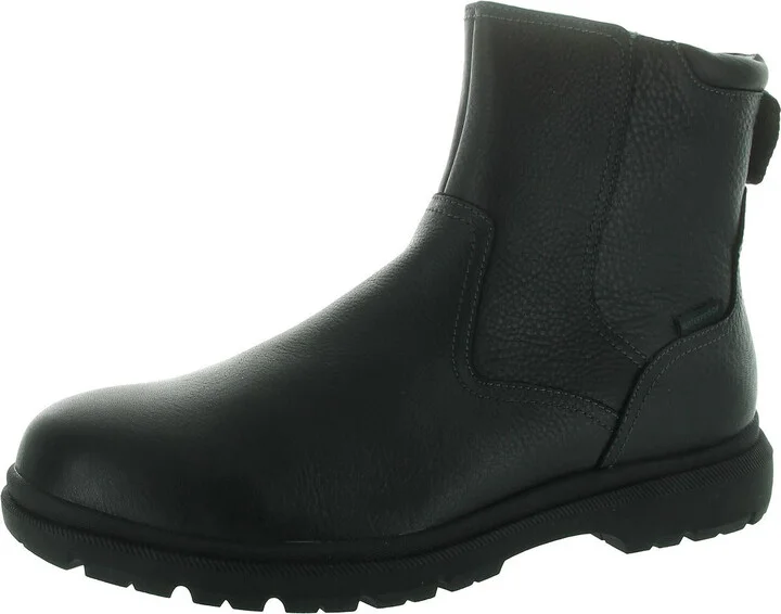 Mens Zipper Leather Chukka Boots