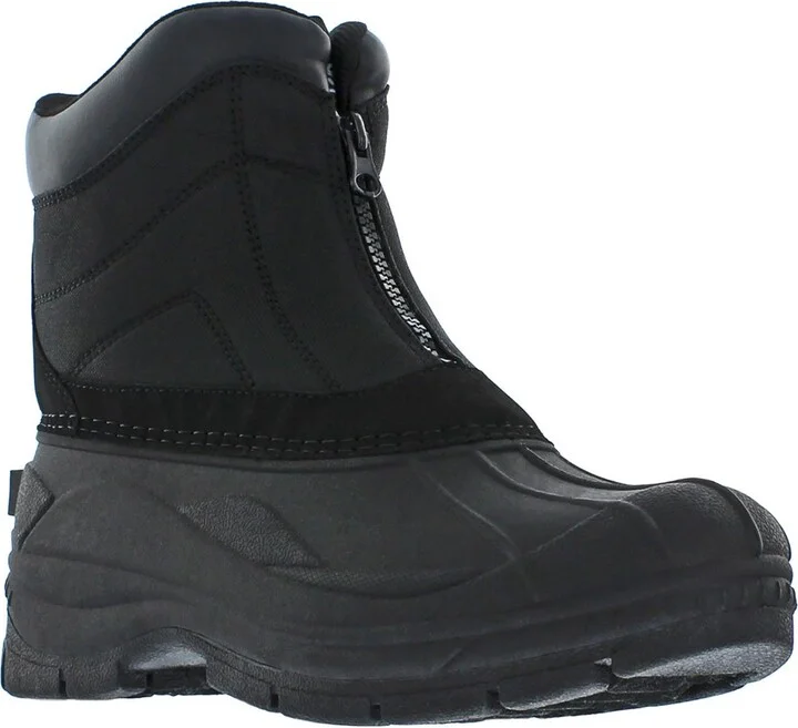 Mens Zipper Man Made Winter & Snow Boots