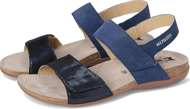 Mephisto Agave Women's Sandals Midnight : EU 37 (US Women's 7) B - Medium, Leather/Suede