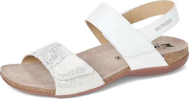 Mephisto Agave Women's Sandals White Perlkid : EU 35 (US Women's 5) B - Medium, Leather/Suede - Image 5