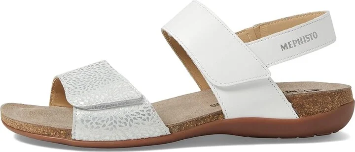 Mephisto Agave Women's Sandals White Silk Combo Belem : EU 35 (US Women's 5) B - Medium, Leather/Suede - Image 5