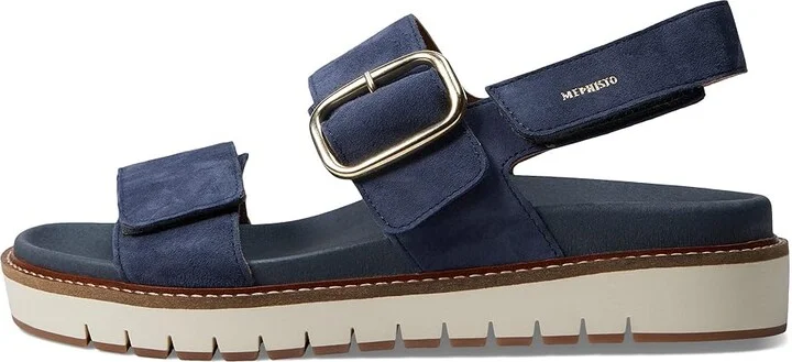 Mephisto Belona Women's Shoes Jeans Blue Velcalf Premium : EU 36 (US Women's 6) B - Medium, Leather - Image 5