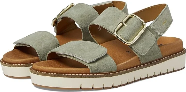Mephisto Belona Women's Shoes Light Khaki Velcalf Premium : EU 36 (US Women's 6) B - Medium, Leather