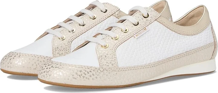 Mephisto Bretta Women's Lace up casual Shoes Light Sand : EU 39 (US Women's 9) B - Medium, Patent Leather