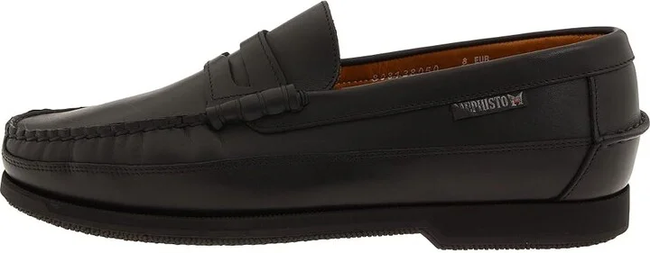 Mephisto Cap Vert Men's Slip on Shoes Black Smooth Leather : EU 42 (US Men's 8) D - Medium - Image 7