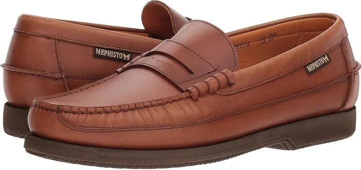 Mephisto Cap Vert Men's Slip on Shoes Rust Smooth Leather : EU 43.5 (US Men's 9.5) D - Medium