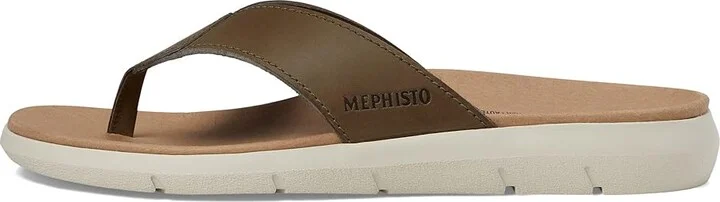 Mephisto Charly Men's Sandals Khaki Scratch Leather : EU 45 (US Men's 11) D - Medium - Image 5