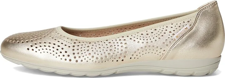 Mephisto Elsie Perf Women's Slip on Shoes Gold Charm : EU 35 (US Women's 5) B - Medium, Nubuck - Image 6