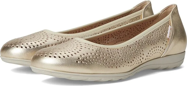 Mephisto Elsie Perf Women's Slip on Shoes Gold Charm : EU 35 (US Women's 5) B - Medium, Nubuck