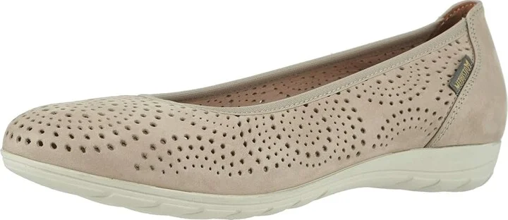 Mephisto Elsie Perf Women's Slip on Shoes Light Taupe Bucksoft : EU 35 (US Women's 5) B - Medium, Nubuck - Image 2