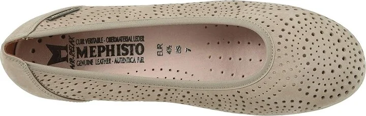 Mephisto Elsie Perf Women's Slip on Shoes Light Taupe Bucksoft : EU 35 (US Women's 5) B - Medium, Nubuck - Image 3