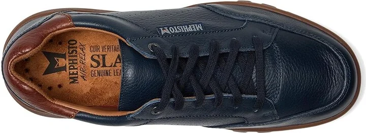 Mephisto Flynn Men's Shoes Navy : EU 45 (US Men's 11) D - Medium, Lace/Leather/Nubuck - Image 2