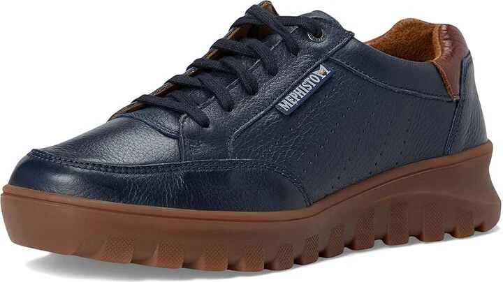 Mephisto Flynn Men's Shoes Navy : EU 45 (US Men's 11) D - Medium, Lace/Leather/Nubuck - Image 5