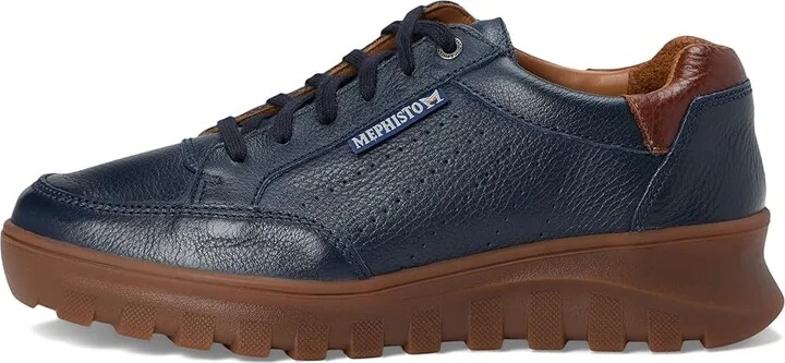 Mephisto Flynn Men's Shoes Navy : EU 45 (US Men's 11) D - Medium, Lace/Leather/Nubuck - Image 6