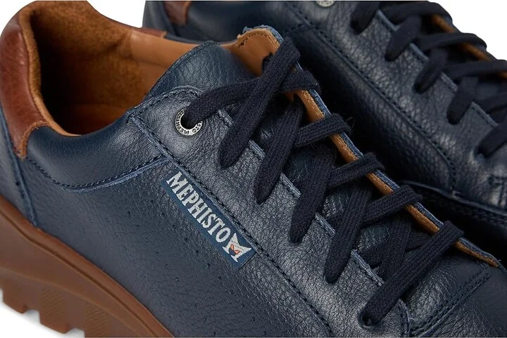 Mephisto Flynn Men's Shoes Navy : EU 45 (US Men's 11) D - Medium, Lace/Leather/Nubuck - Image 7