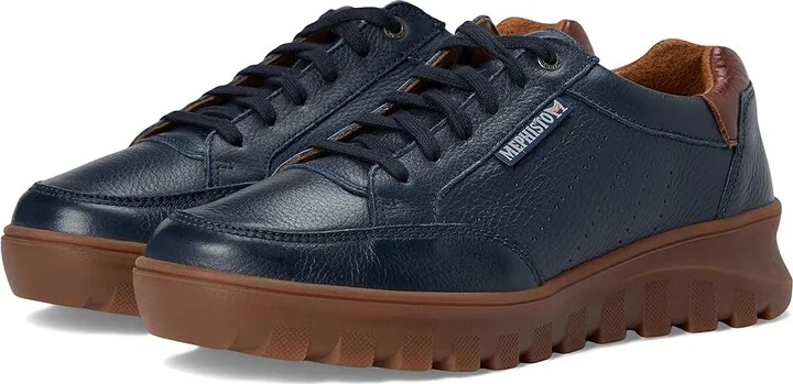 Mephisto Flynn Men's Shoes Navy : EU 45 (US Men's 11) D - Medium, Lace/Leather/Nubuck