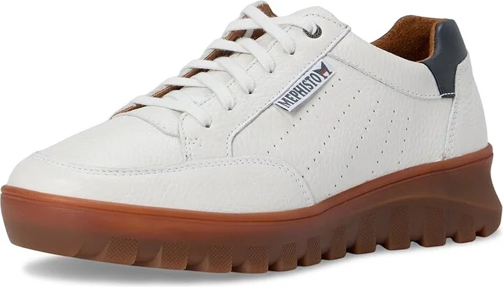 Mephisto Flynn Men's Shoes Off-White : EU 41 (US Men's 7) D - Medium, Lace/Leather/Nubuck - Image 5
