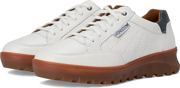 Mephisto Flynn Men's Shoes Off-White : EU 41 (US Men's 7) D - Medium, Lace/Leather/Nubuck