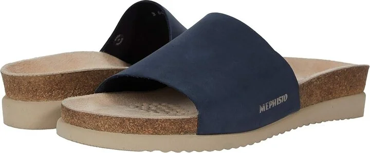 Mephisto Hanik Women's Shoes Navy Sandalbuck : EU 39 (US Women's 9) B - Medium, Leather