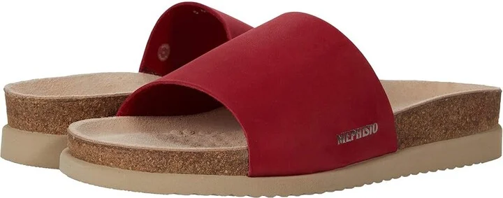 Mephisto Hanik Women's Shoes Red Sandalbuck : EU 42 (US Women's 12) B - Medium, Leather