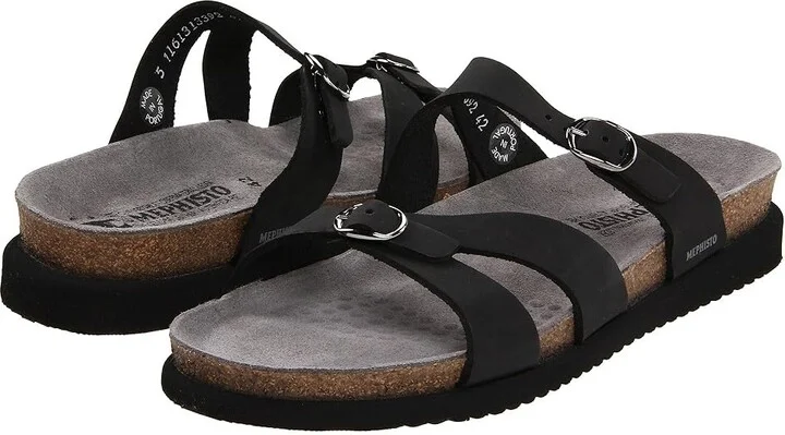 Mephisto Hannel Women's Sandals Black Nubuck : EU 35 (US Women's 5) B - Medium