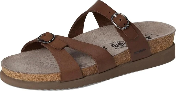 Mephisto Hannel Women's Sandals Dark Brown Scratch Leather : EU 37 (US Women's 7) B - Medium - Image 6