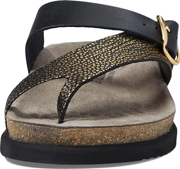 Mephisto Helen Mix Women's Sandals Gold Condor/Black Waxy : EU 40 (US Women's 10) B - Medium, Leather - Image 2