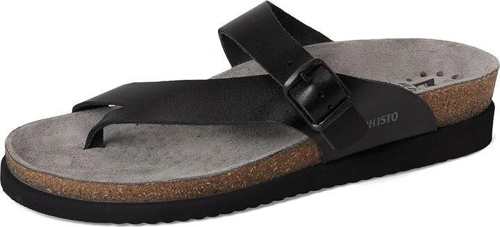 Mephisto Helen Women's Sandals Black Waxy Leather : EU 36 (US Women's 6) B - Medium, Leather/Suede - Image 6