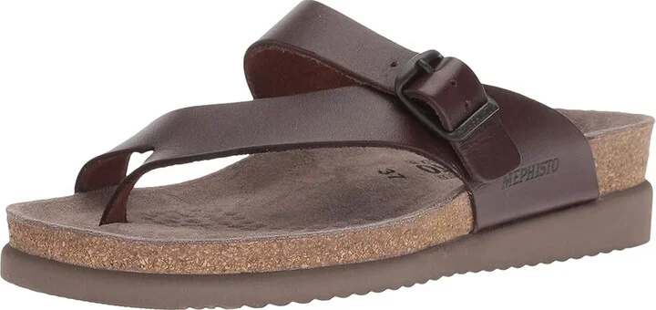 Mephisto Helen Women's Sandals Dark Brown Waxy Leather : EU 35 (US Women's 5) B - Medium, Leather/Suede - Image 2