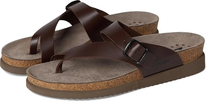 Mephisto Helen Women's Sandals Dark Brown Waxy Leather : EU 35 (US Women's 5) B - Medium, Leather/Suede