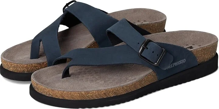 Mephisto Helen Women's Sandals Navy Nubuck : EU 37 (US Women's 7) B - Medium, Leather/Suede