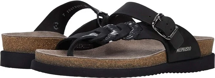 Mephisto Heleonore Women's Shoes Black Sandalbuck/Zebra : EU 36 (US Women's 6) B - Medium, Leather