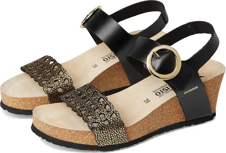 Mephisto Lee Women's Sandals Gold Condor : EU 36 (US Women's 6) B - Medium, Leather