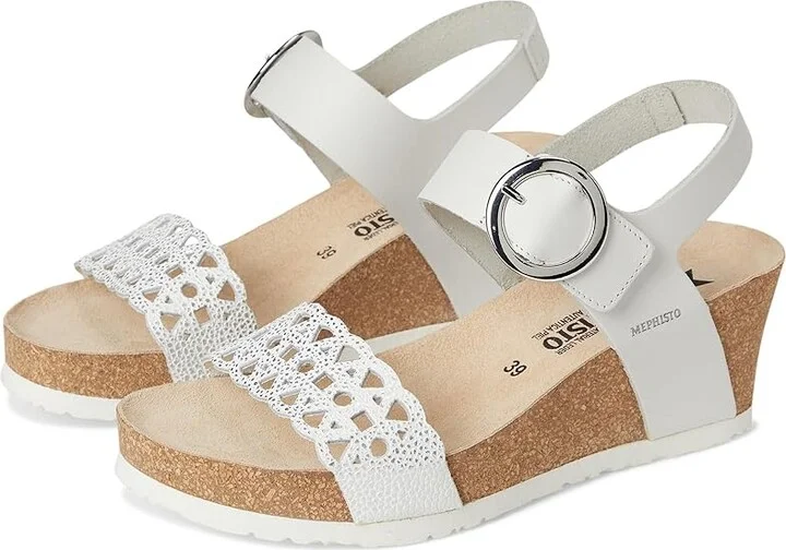 Mephisto Lee Women's Sandals Silver Condor : EU 40 (US Women's 10) B - Medium, Leather