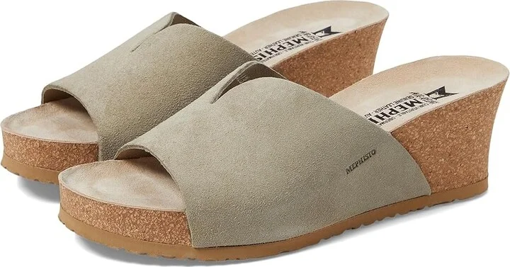 Mephisto Lisane Women's Shoes Light Khaki Suede : EU 41 (US Women's 11) B - Medium, Leather