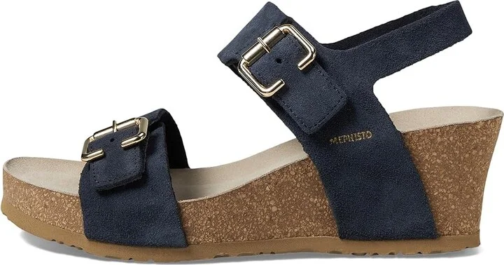 Mephisto Lissandra Women's Wedge Shoes Deep Blue : EU 36 (US Women's 6) B - Medium, Leather - Image 5