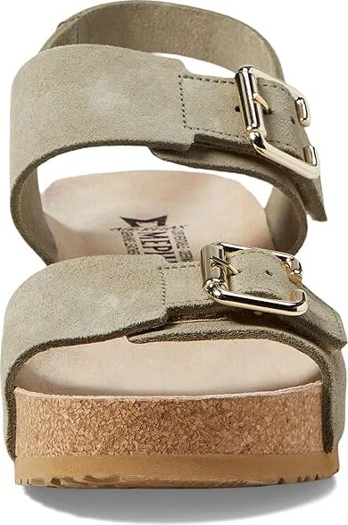 Mephisto Lissandra Women's Wedge Shoes Light Khaki Suede : EU 41 (US Women's 11) B - Medium, Leather - Image 2