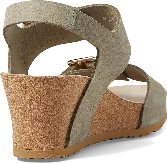 Mephisto Lissandra Women's Wedge Shoes Light Khaki Suede : EU 41 (US Women's 11) B - Medium, Leather - Image 4