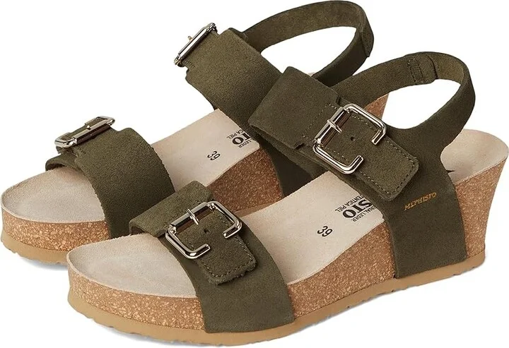 Mephisto Lissandra Women's Wedge Shoes Loden : EU 37 (US Women's 7) B - Medium, Leather