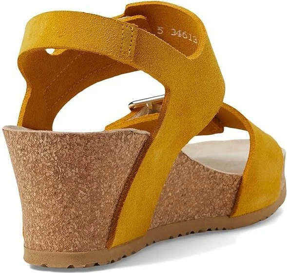 Mephisto Lissandra Women's Wedge Shoes Yellow Suede : EU 39 (US Women's 9) B - Medium, Leather - Image 4