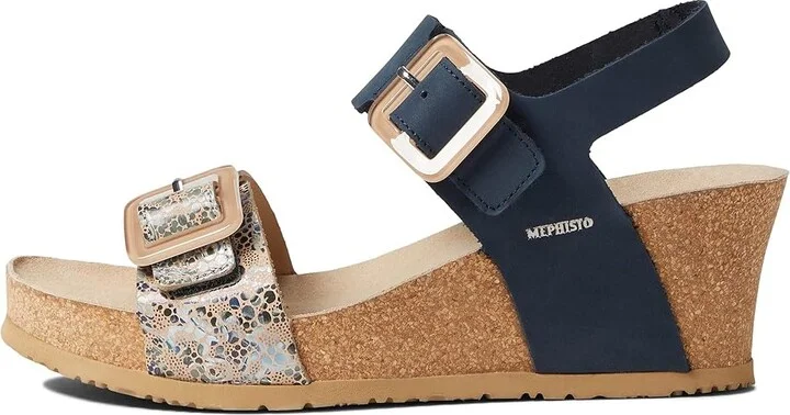Mephisto Lissia Women's Shoes Navy Sandalbuck Combo : EU 39 (US Women's 9) B - Medium, Leather - Image 5
